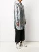 Yves Salomon manteau zippé à effet métallisé