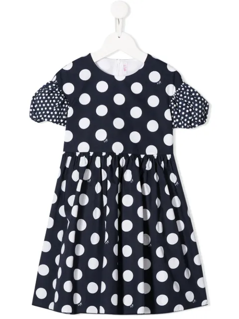 Il Gufo vestido midi con motivo de lunares