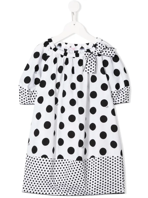 spotted midi dress