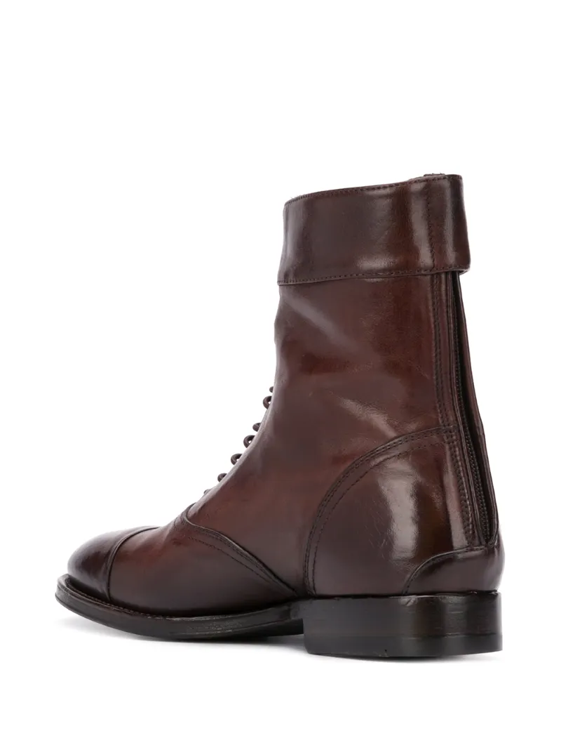 Shop Alberto Fasciani Lace-up Ankle Boots In Brown