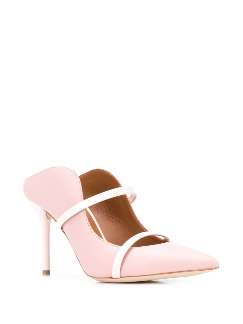 Shop Malone Souliers Maureen 10mm Pointed Mules In Pink