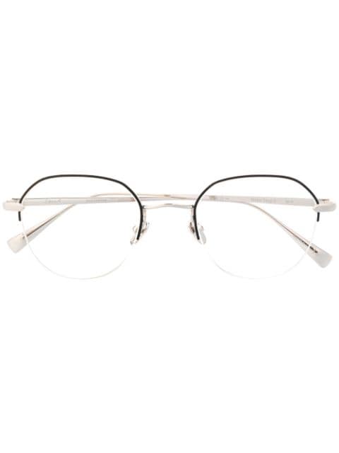 EQUE.M Water Drop round frame glasses