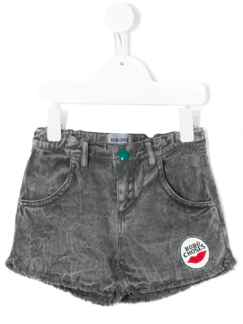 Bobo Choses logo patch denim shorts for 