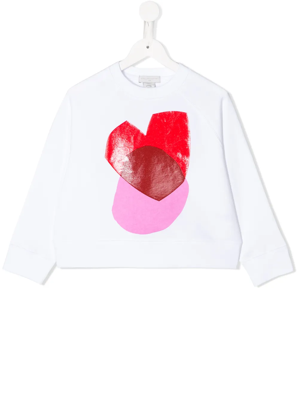 

Stella McCartney Kids sudadera con estampado de corazón - Blanco