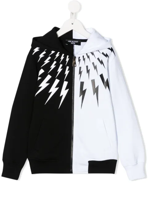 Neil Barrett Kids lightning bolt hoodie