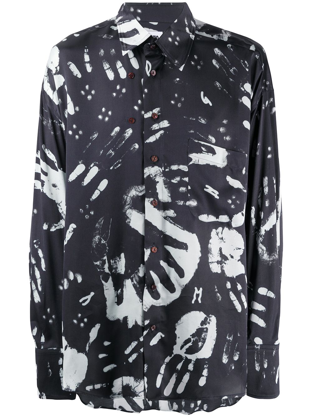 Shop Magliano Hand Print Shirt In Black