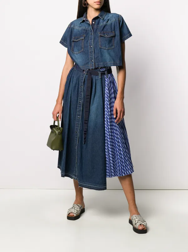 sacai denim dress