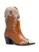 Image 2 of Paris Texas embossed-effect panelled ankle boots