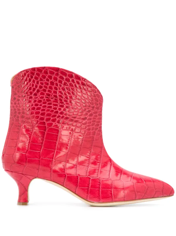 kitten heel suede ankle boots
