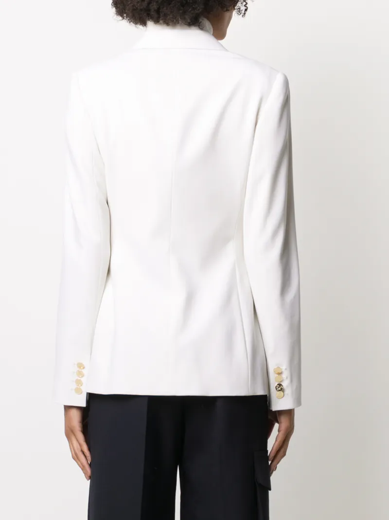 Polo Ralph Lauren Double Breasted Fitted Blazer In White
