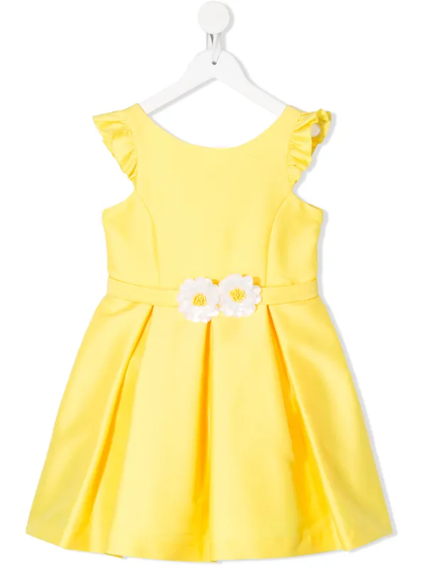 Shop Yellow Abel Lula Sleeveless Pleated Daisy Dress With Express Delivery Farfetch