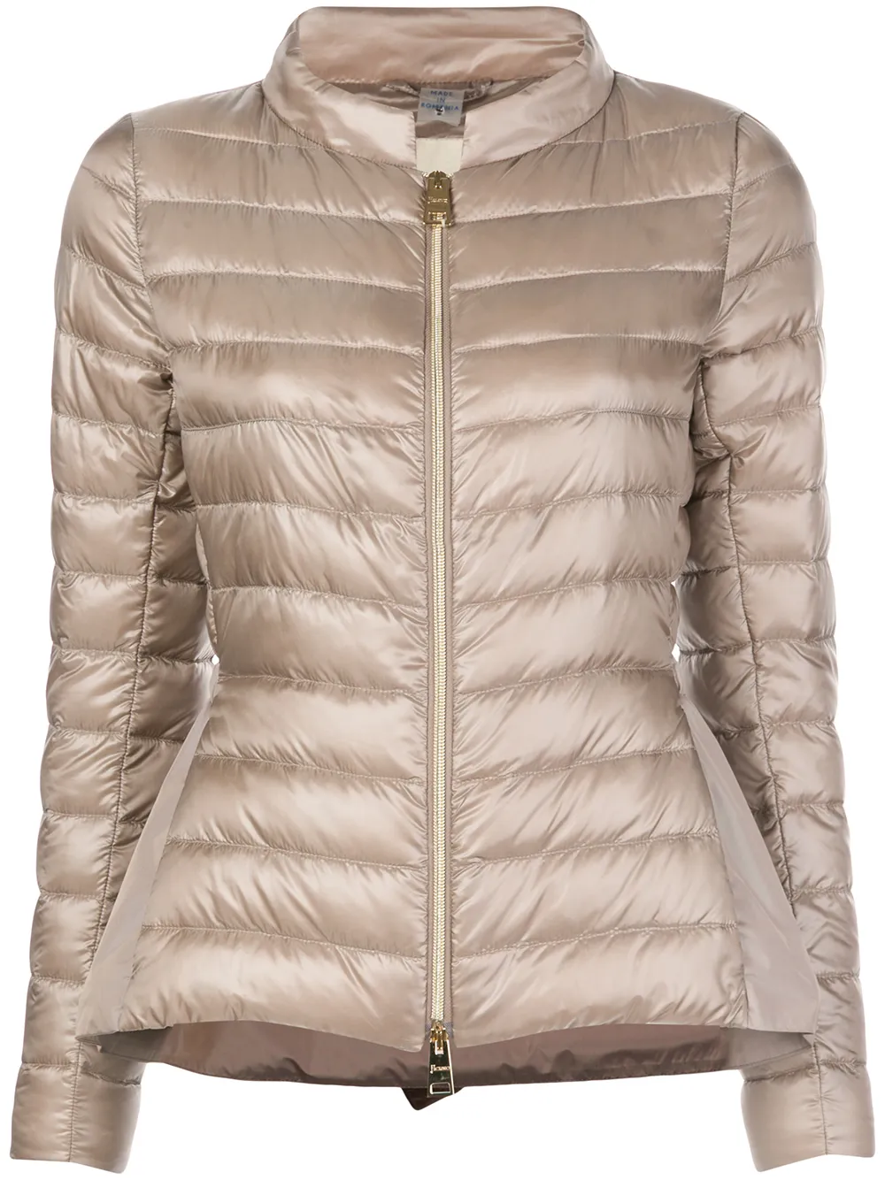Herno Fitted Waist Padded Jacket In Grey