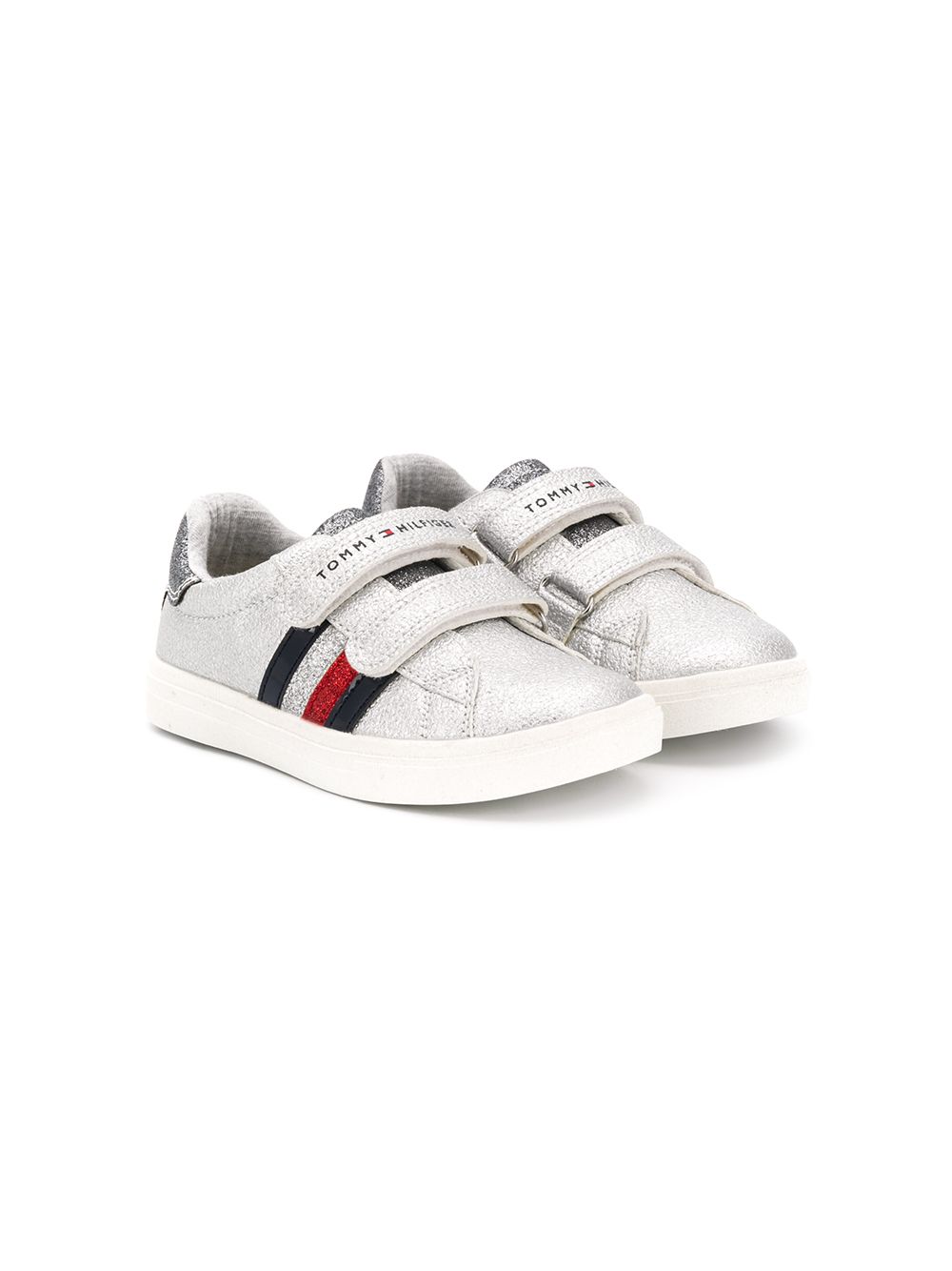 фото Tommy hilfiger junior кроссовки с эффектом металлик