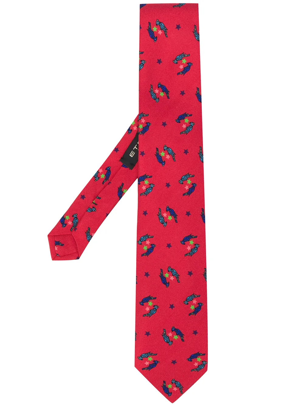 Etro Krawatte Mit Papagei-print In Rot