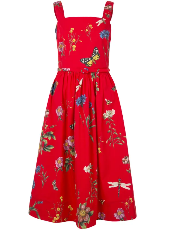 oscar de la renta midi dress