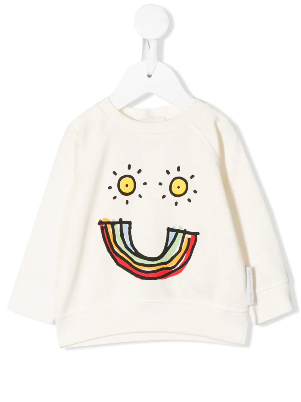 Stella Mccartney Babies' Rainbow Print Sweatshirt In Neutrals
