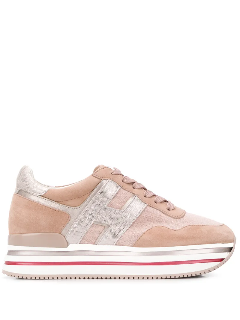 HOGAN PANELLED FLATFORM SNEAKERS