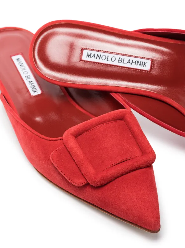 manolo blahnik mules flat