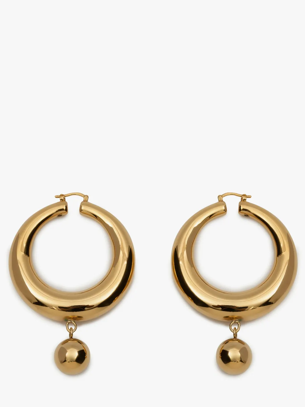 HOOP & BALL EARRINGS in gold JW Anderson