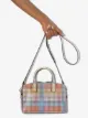 GANNI checked leather tote bag