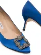 Image 2 of Manolo Blahnik Hangisi 50mm appliqué satin pumps