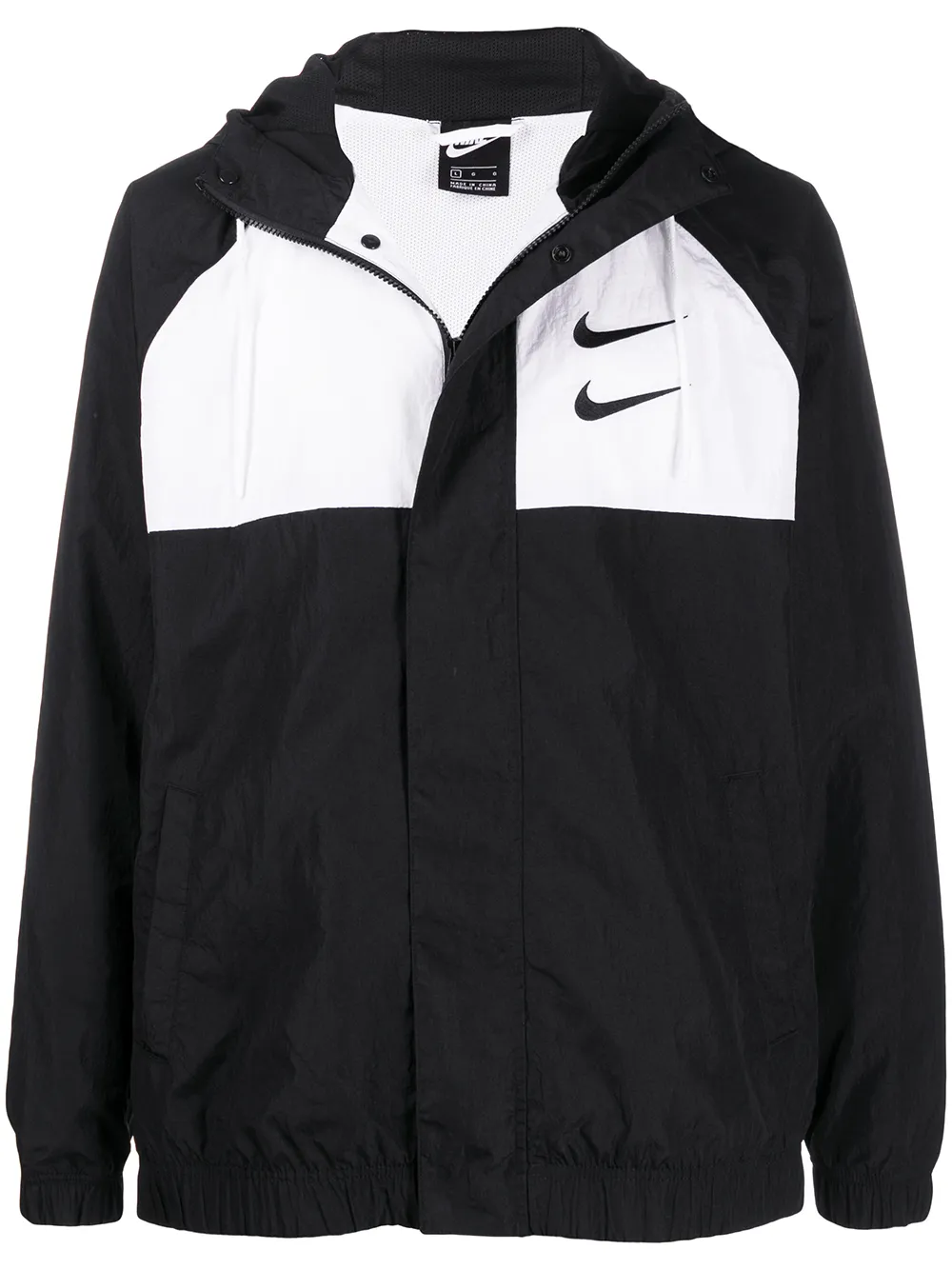 Nike Swoosh Woven Hooded Jacket In 黑色 | ModeSens