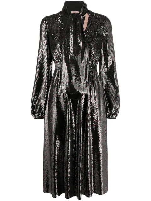 Nº21 vestido midi con detalle de lentejuelas