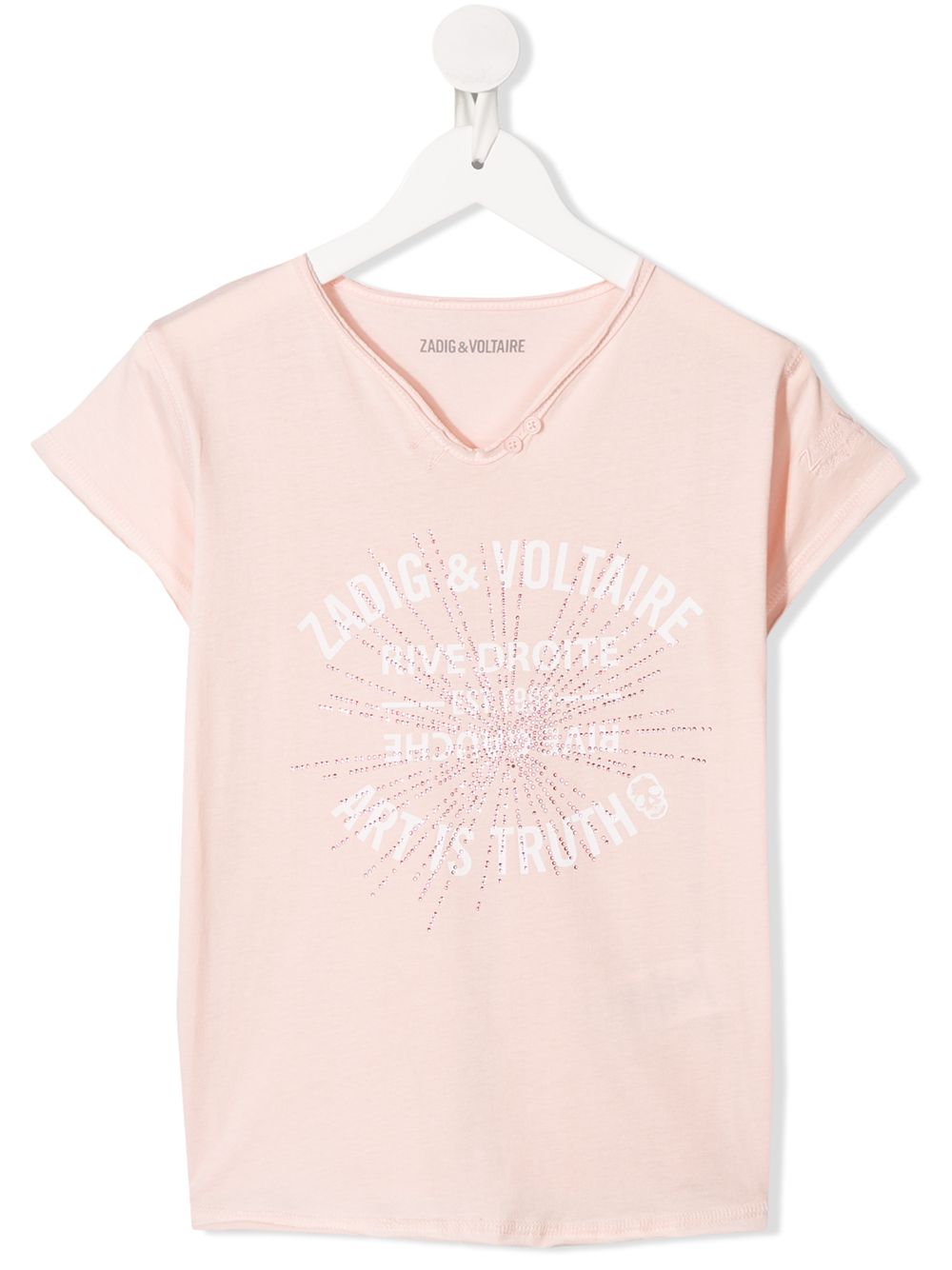 фото Zadig & voltaire kids logo print t-shirt