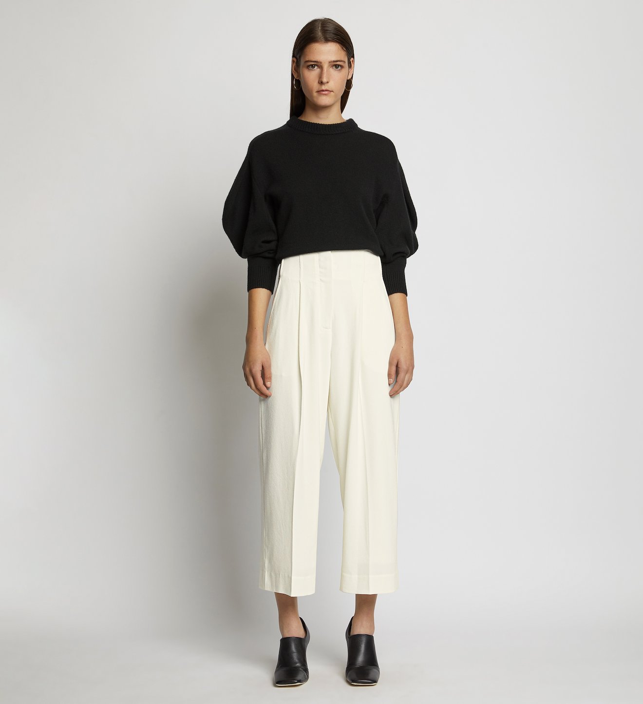Textured Crepe High Waisted Culottes