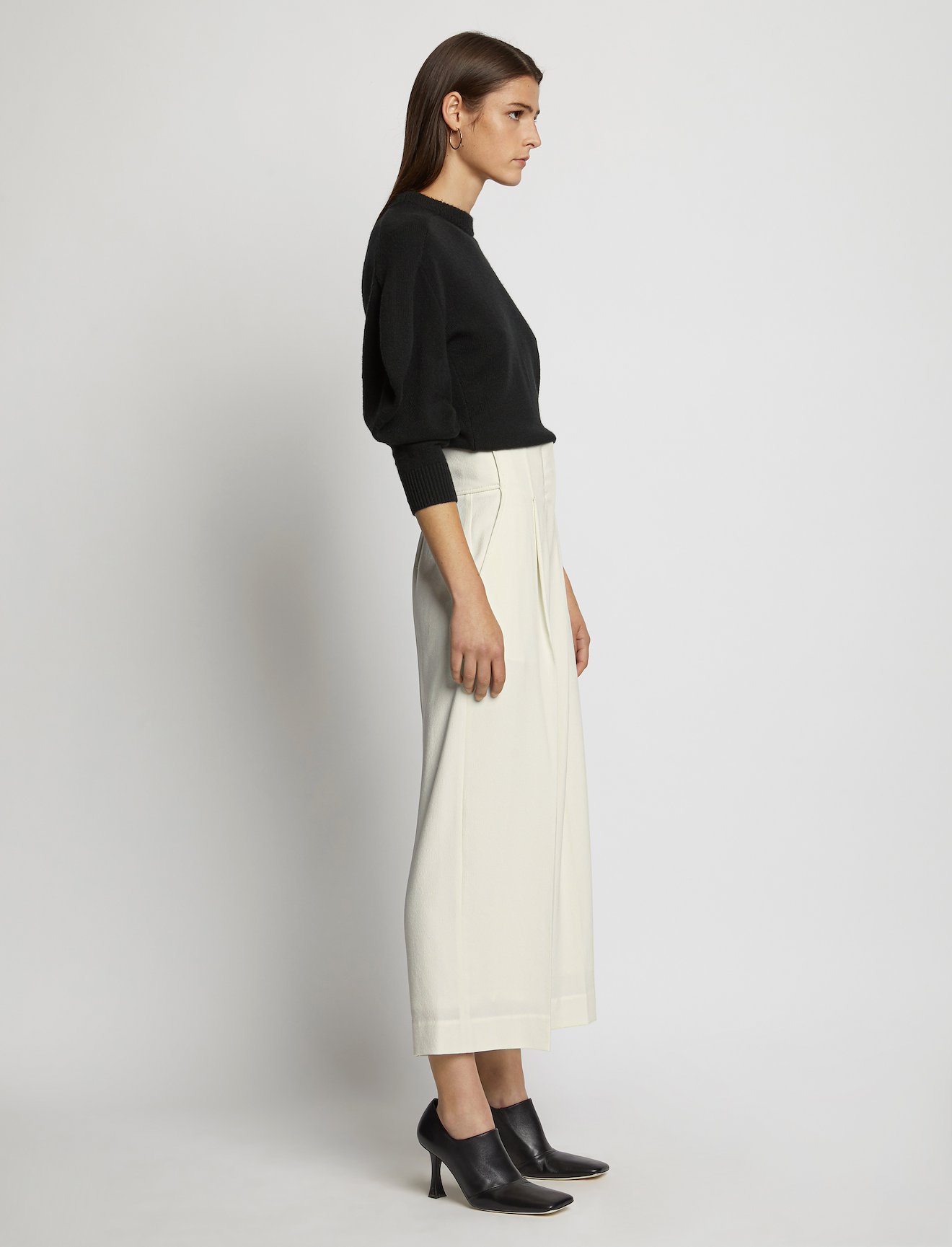 Textured Crepe High Waisted Culottes #1