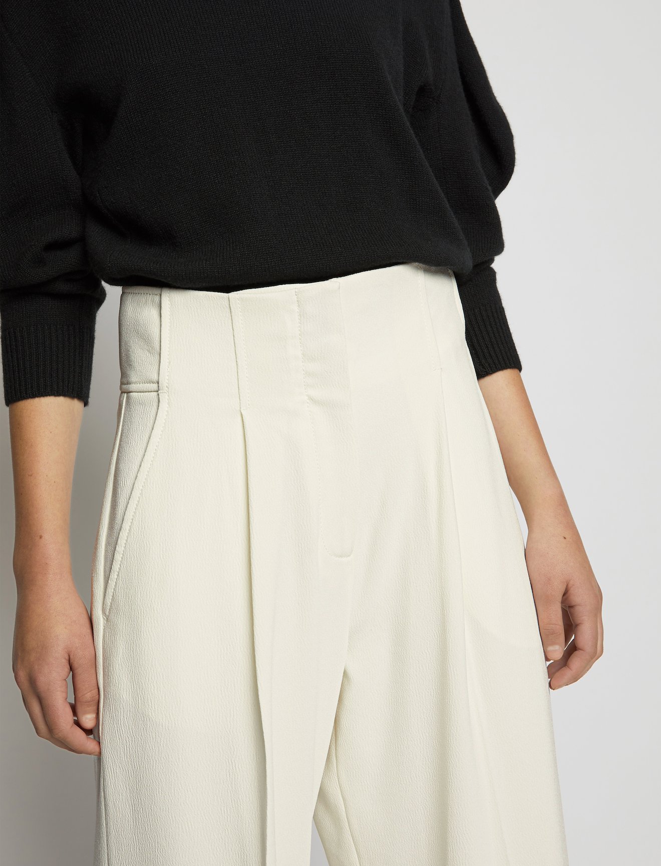 Textured Crepe High Waisted Culottes #3