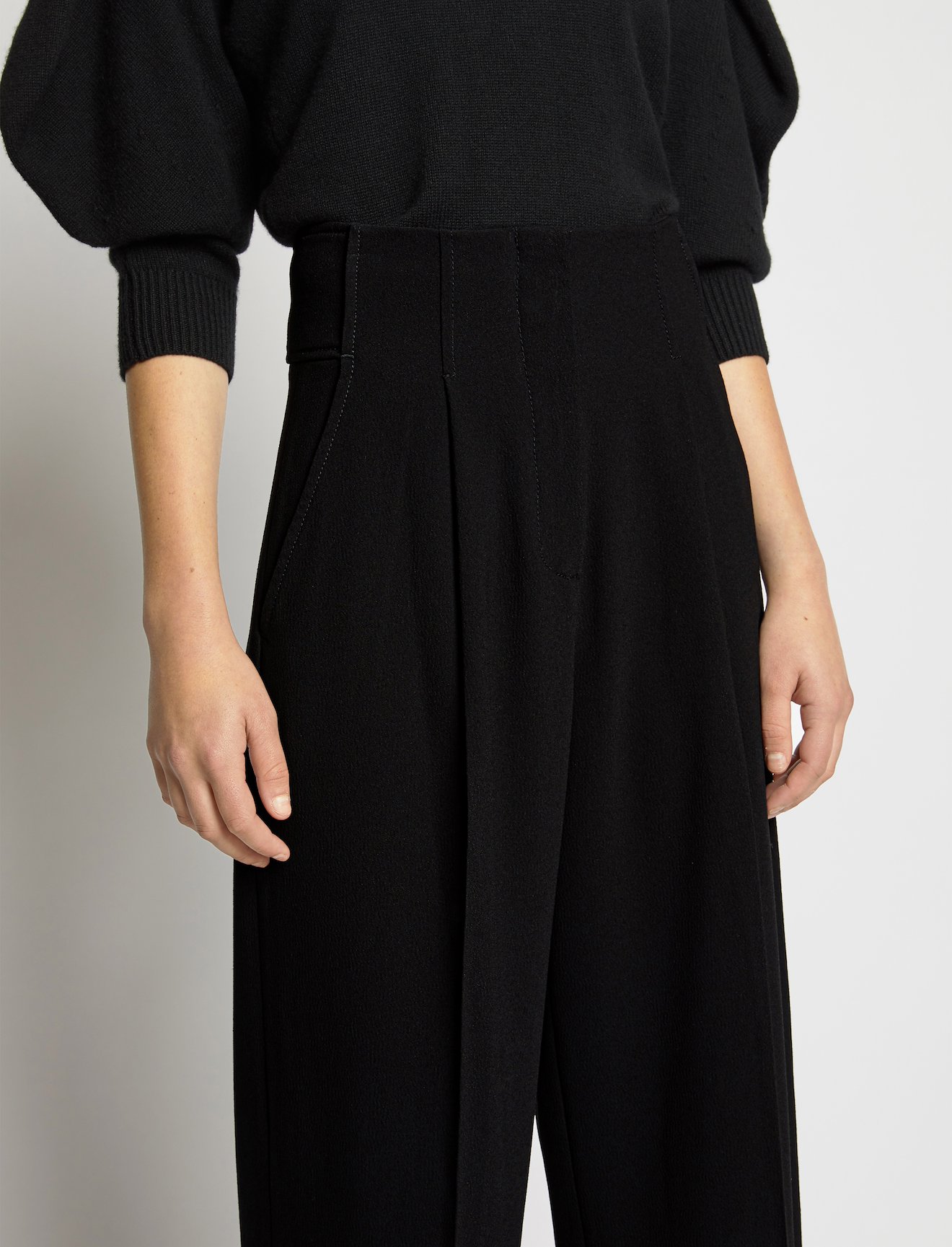 Textured Crepe High Waisted Culottes #3