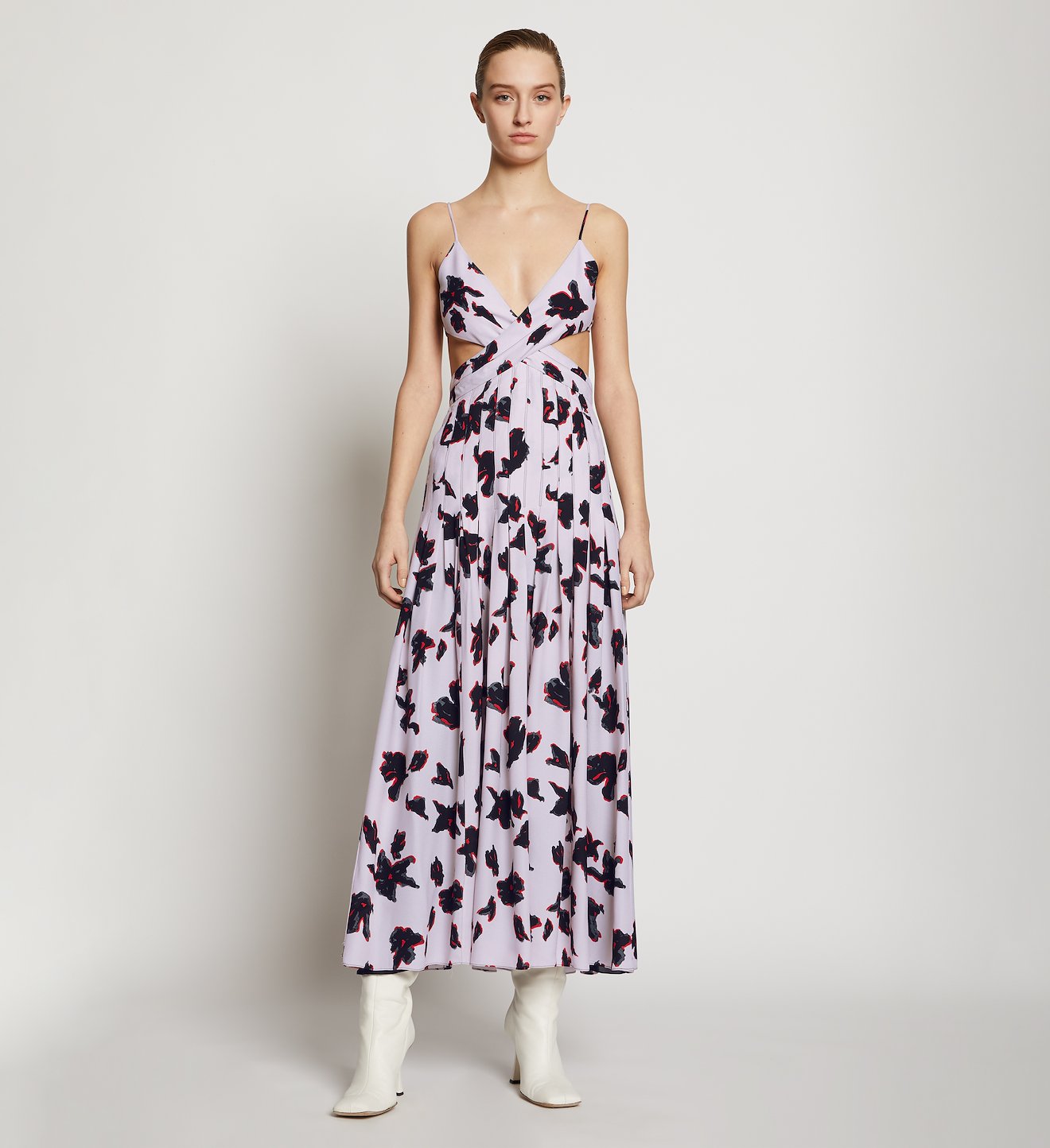 Painted Iris Sleeveless Maxi Dress
