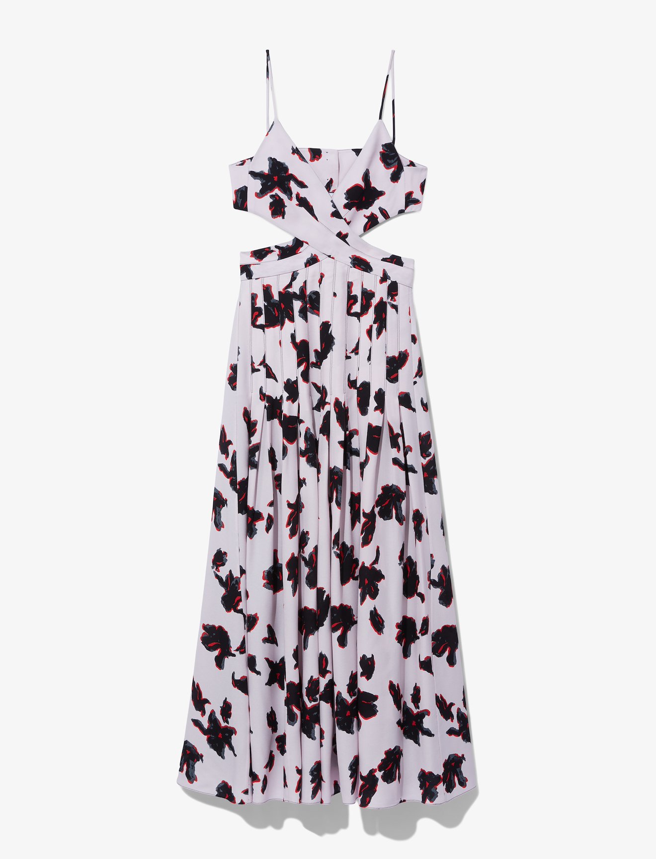 Painted Iris Sleeveless Maxi Dress in white | Proenza Schouler