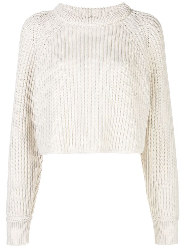 cropped jumper white