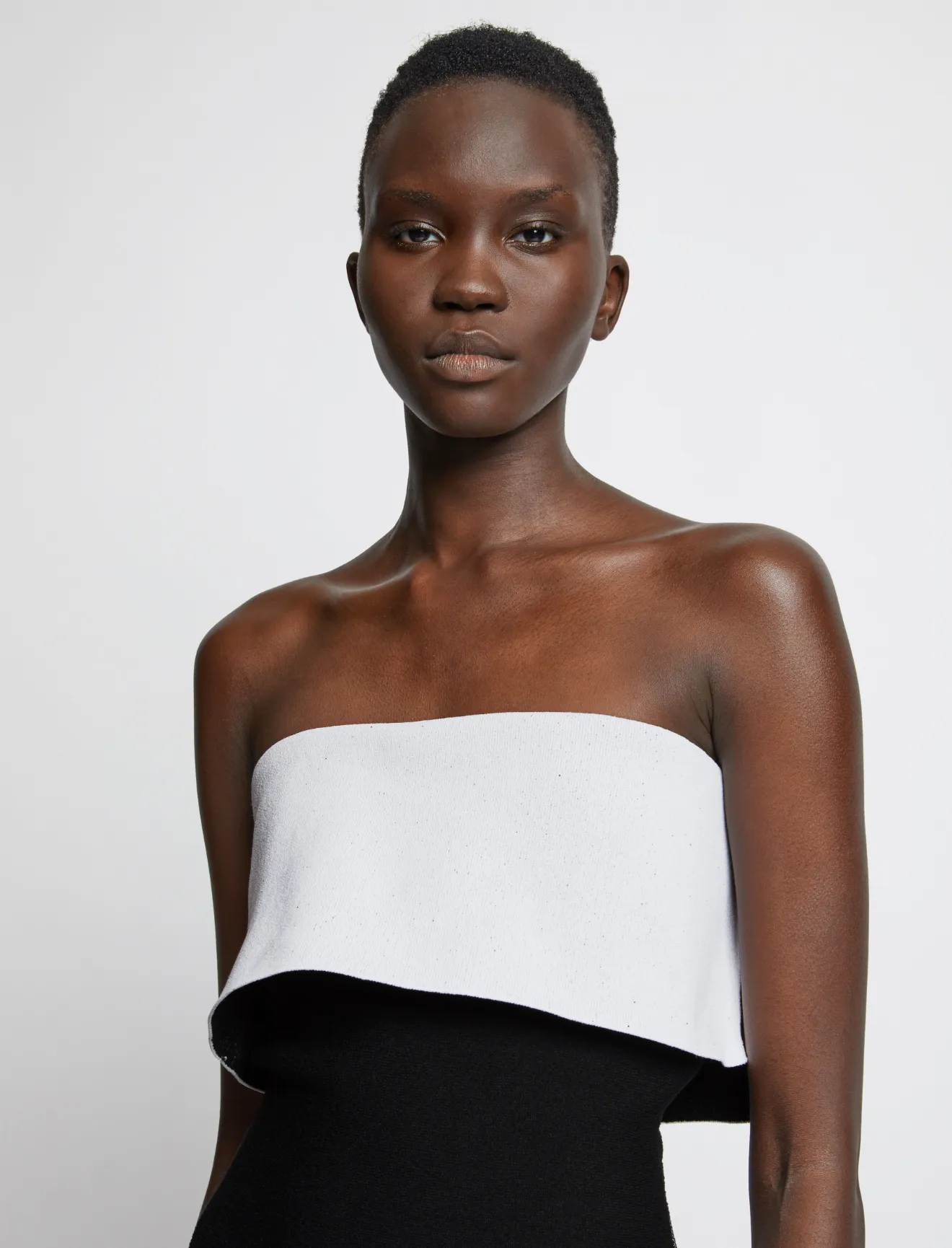 Two Tone Knit Dress in black | Proenza 