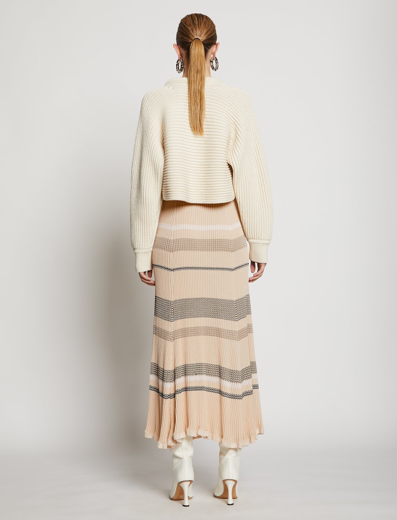 Zig Zag Stripe Knit Skirt #2