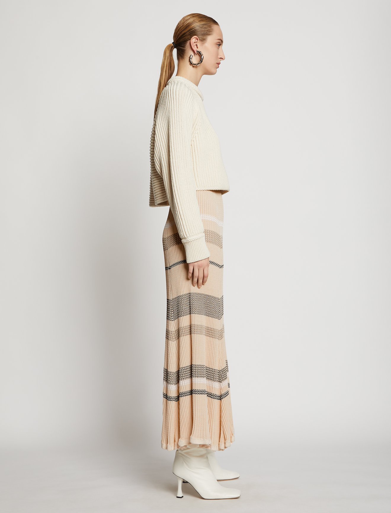 Zig Zag Stripe Knit Skirt #1