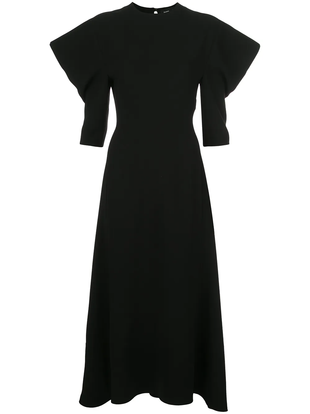 black dress with white sleeves