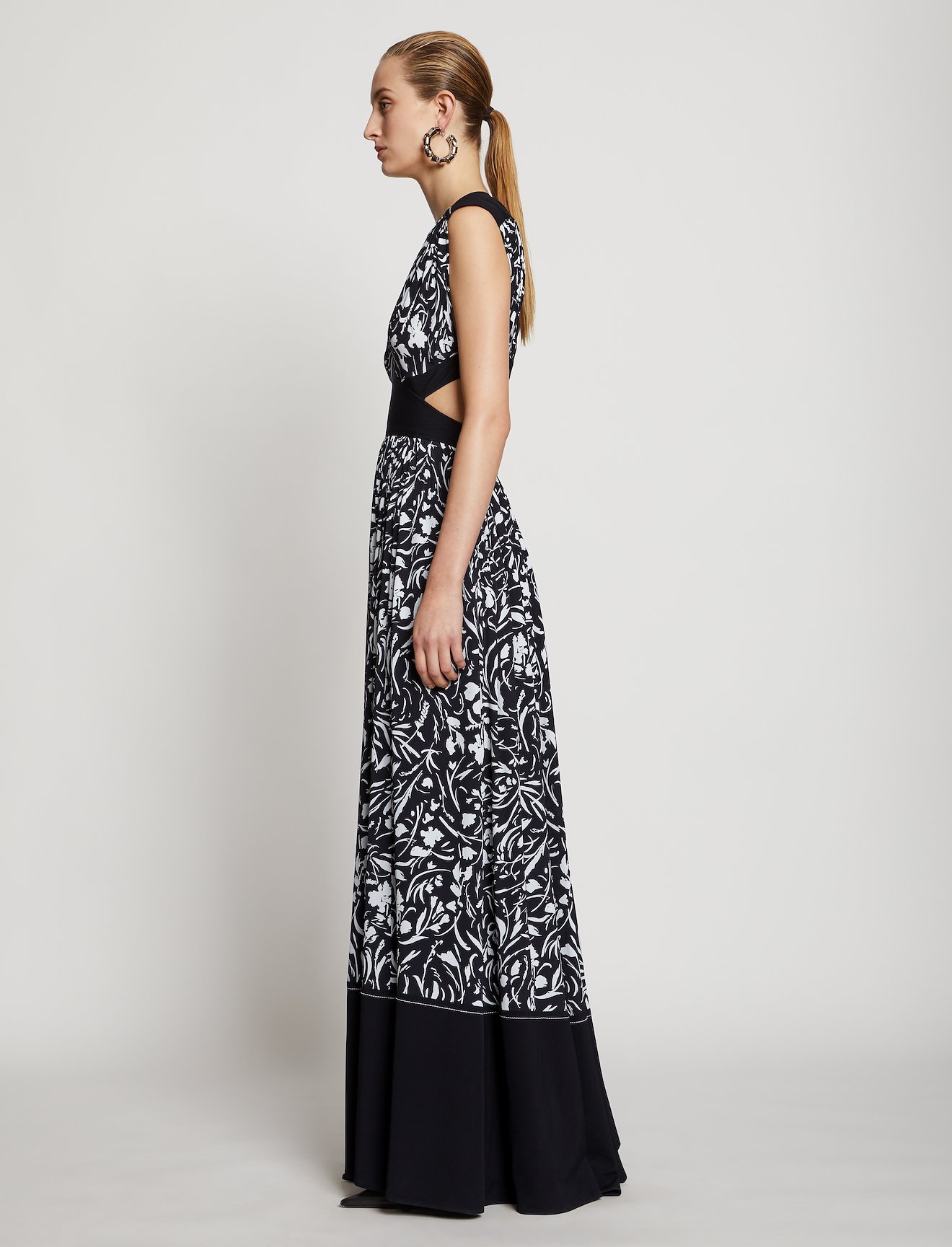 Blocked Floral Maxi Dress #1
