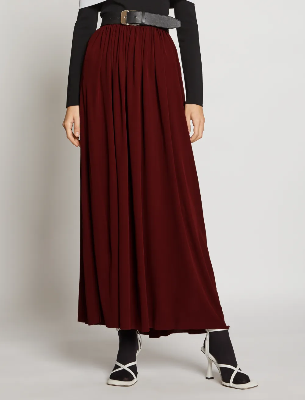 Image of Proenza Schouler Belted Jersey Skirt cinnamon/brown