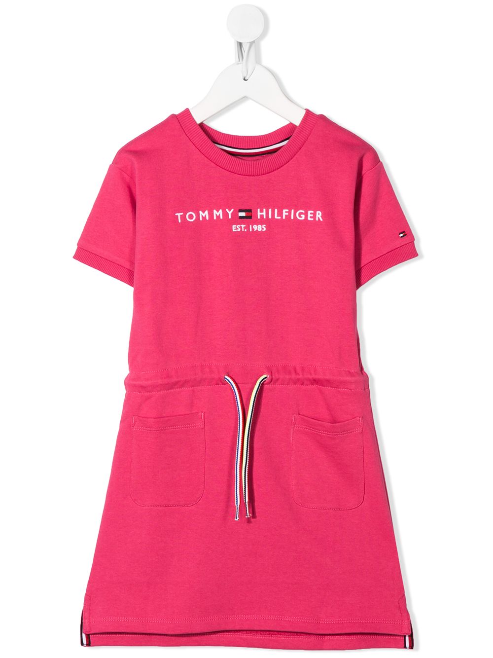 фото Tommy hilfiger junior logo print cotton dress