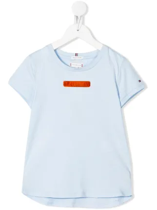 tommy jeans metallic logo t shirt