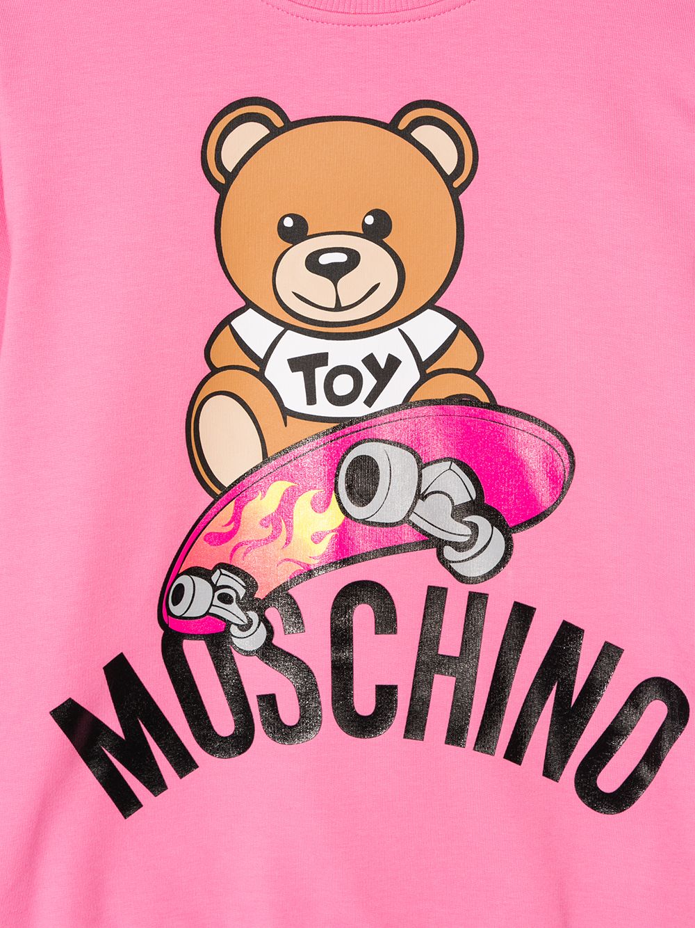 фото Moschino kids толстовка teddy bear с круглым вырезом и логотипом