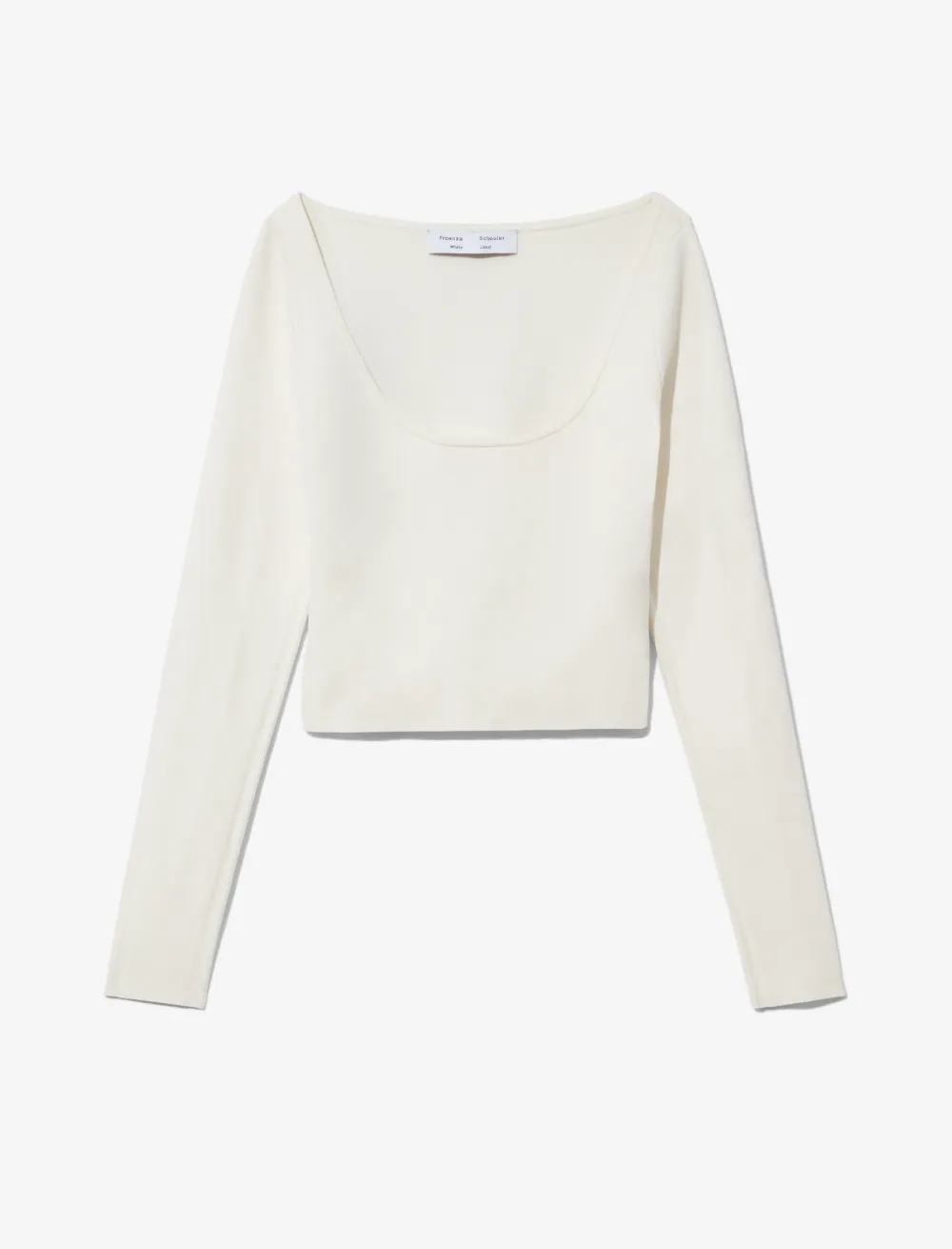 Image of Proenza Schouler White Label Compact Knit Scoop Neck Top off white XS