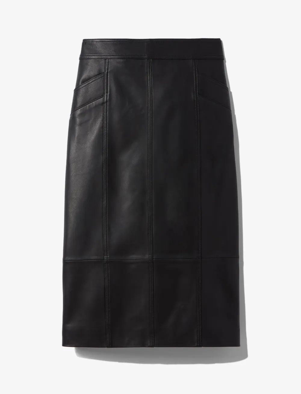 Image of Proenza Schouler White Label Leather Pencil Skirt black