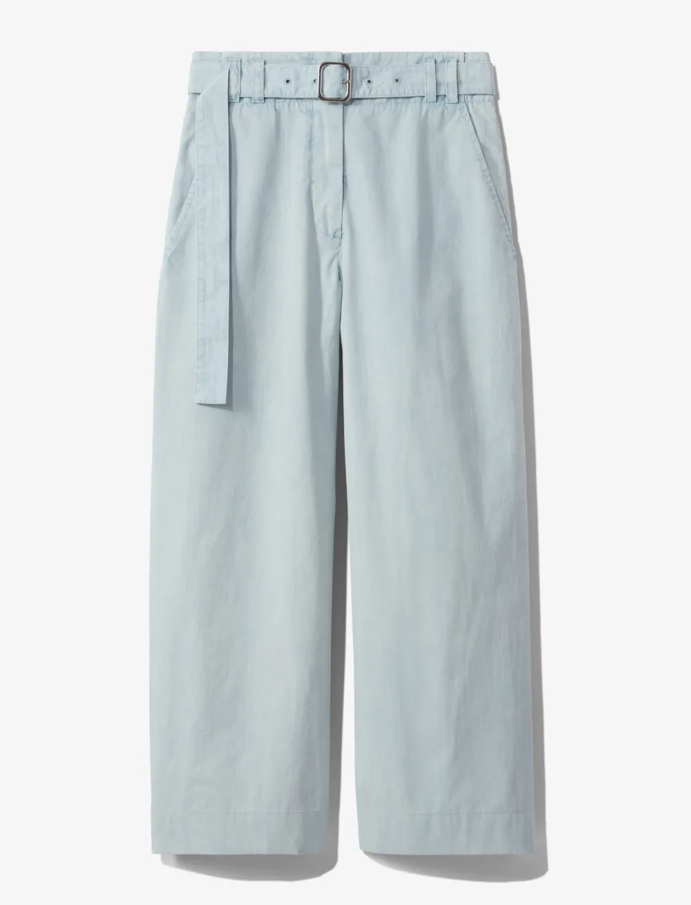 Image of Proenza Schouler White Label Belted Washed Cotton Pants seal grey/blue