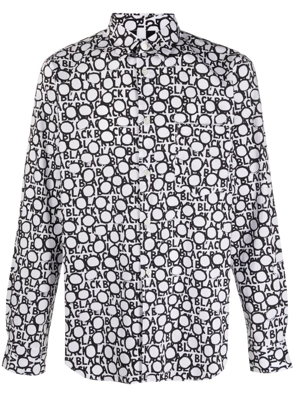 black and white comme des garcons shirt