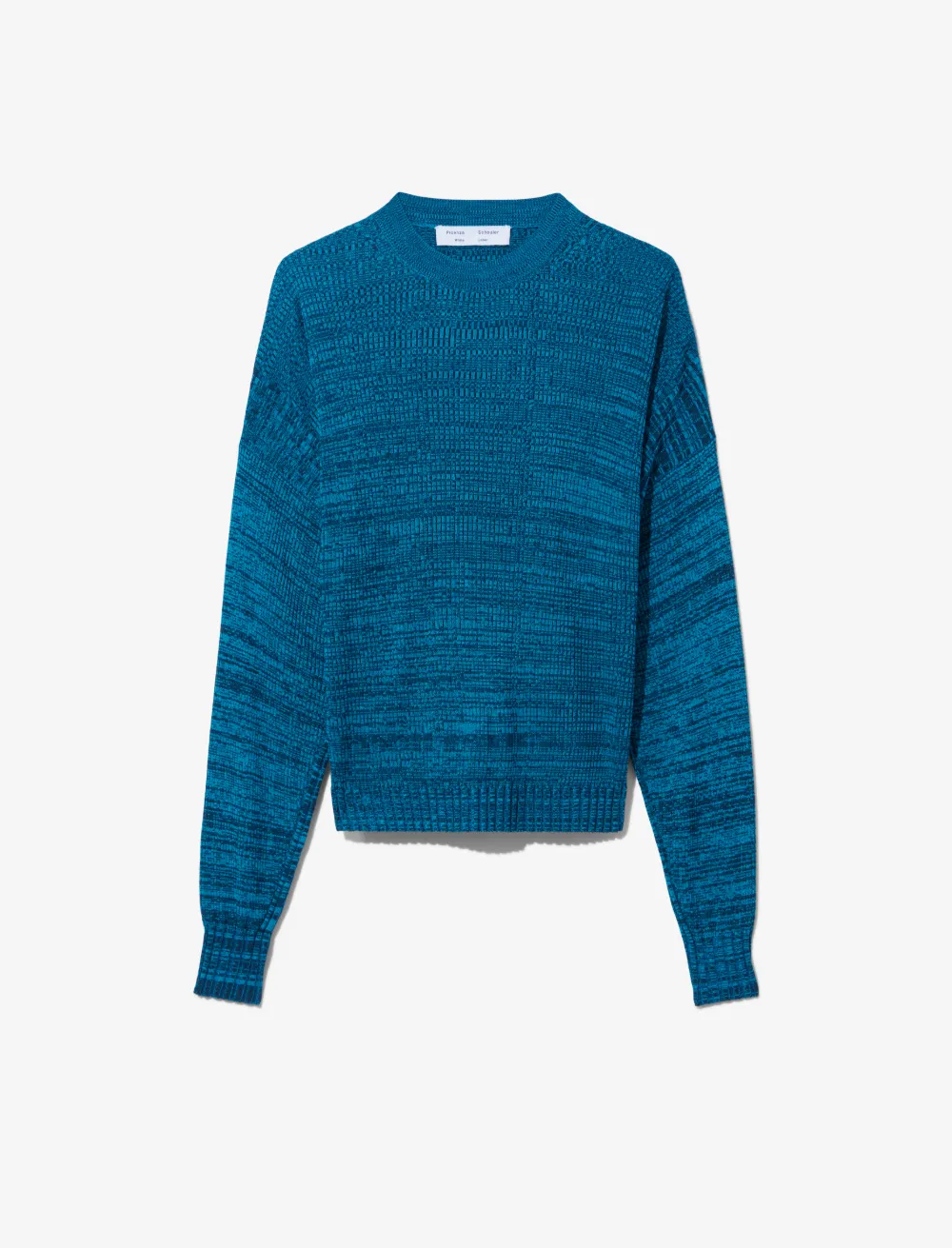 Image of Proenza Schouler White Label Marl Silk Sweater Cut Out Top teal/midnight/blue XS