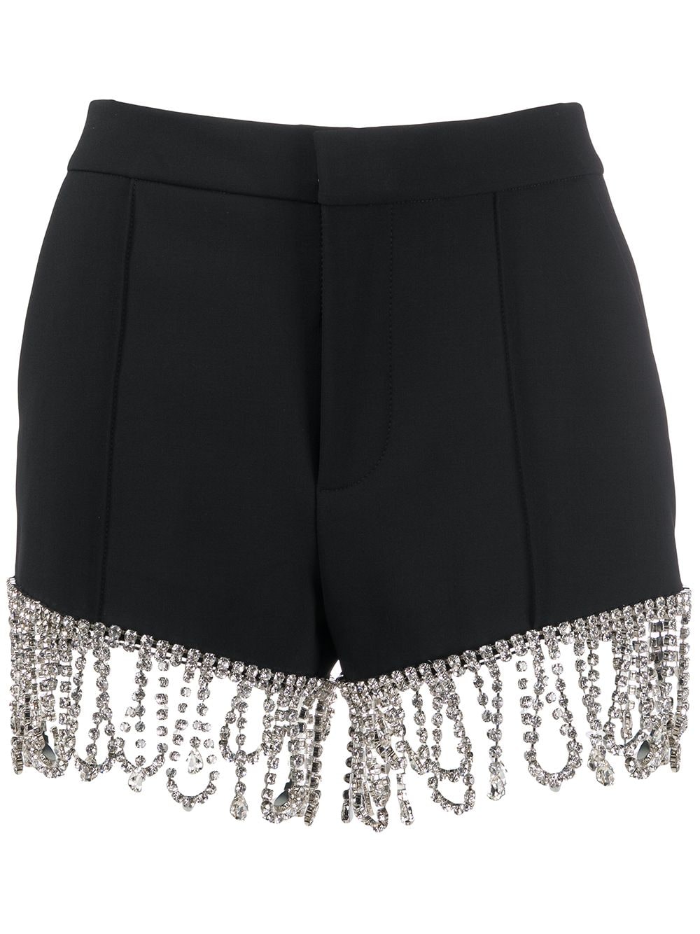 Area Crystal Embellished Shorts In Schwarz